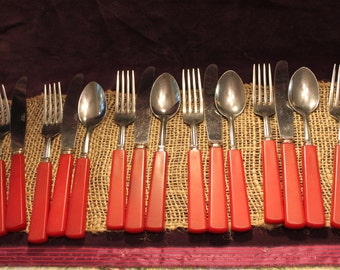 Unique red retro kitchen related items | Etsy