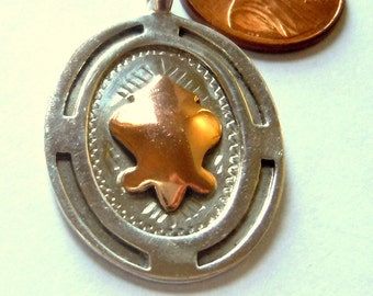 Antique English Rosegold and Sterling Silver sports medal