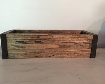 planter box, wooden box, wedding decor, mantle decor, centerpieces, rustic wedding, rustic box, farmhouse decor, wedding centerpiece