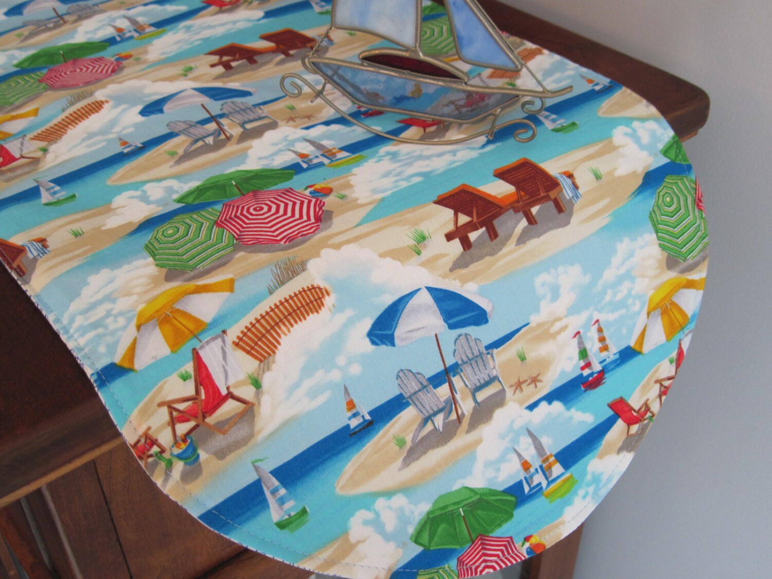 Beach Table Runner 36 Reversible Nautical Table Runner