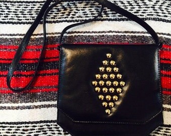 Vintage Black and Gold Studded Purse