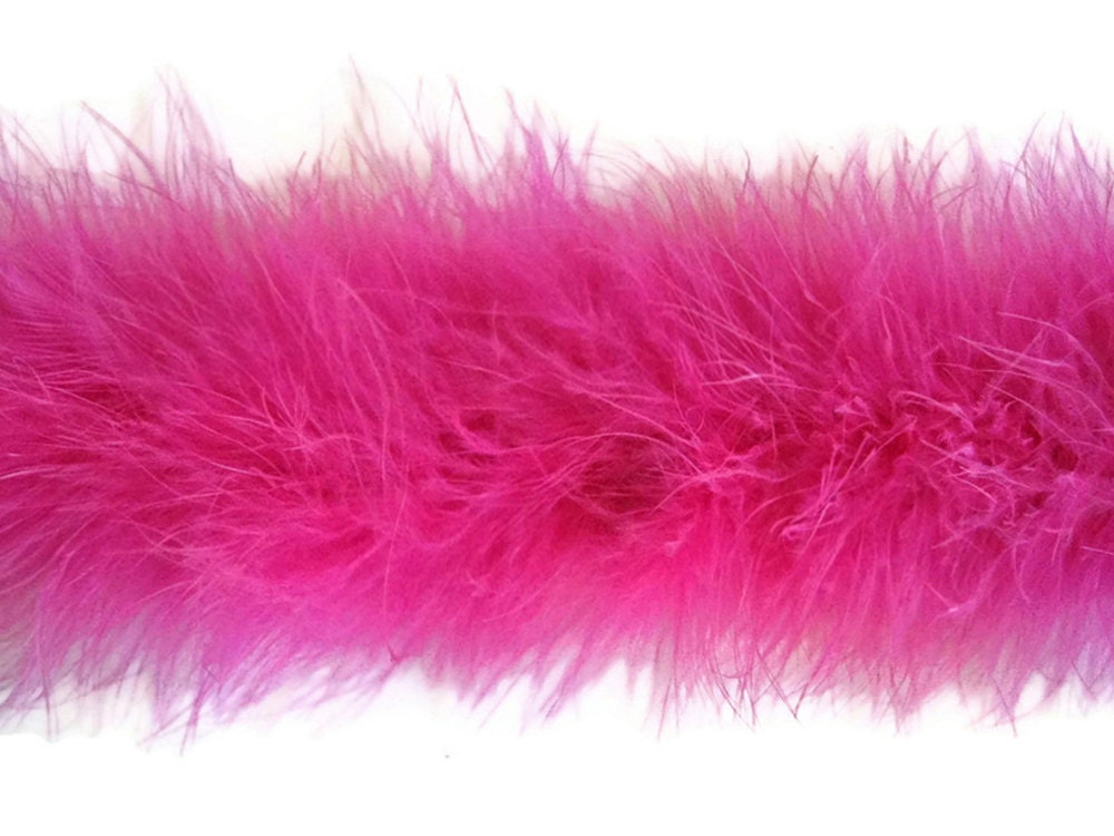 Pink Marabou Boa 2 Yards Hot Pink Marabou Feather Boa 25g