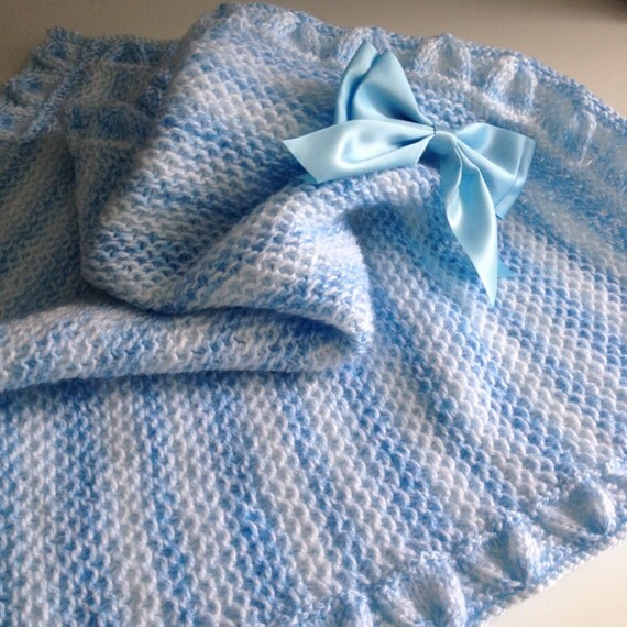 SALE Little Boy Blue baby blanket knitting pattern