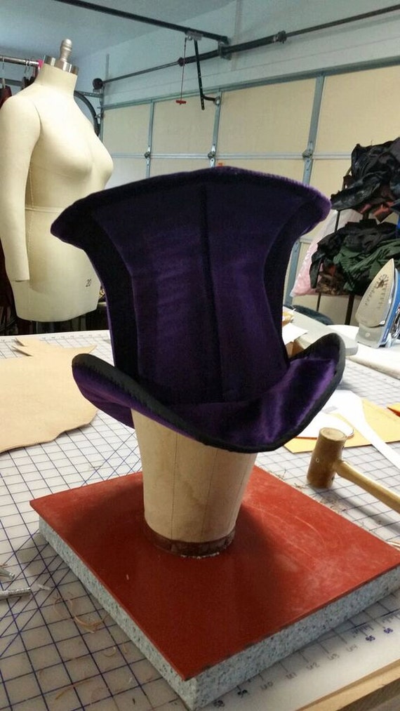 Victorian Velvet "Mad Hatter" Top Hat by TimeTravelerOutfit steampunk buy now online Victorian Velvet "Mad Hatter" Top Hat by TimeTravelerOutfit steampunk buy now online