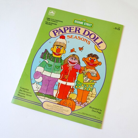 1980s Four Seasons Sesame Street Paper Dolls by AttysSproutVintage