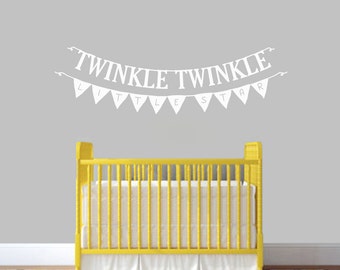 Twinkle Twinkle Little Star Banners - Nursery and Kid's Bedroom Wall Decals