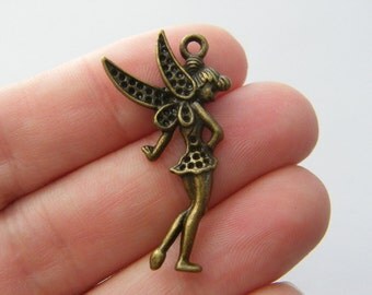 BULK 20 Fairy charms antique bronze tone BC139