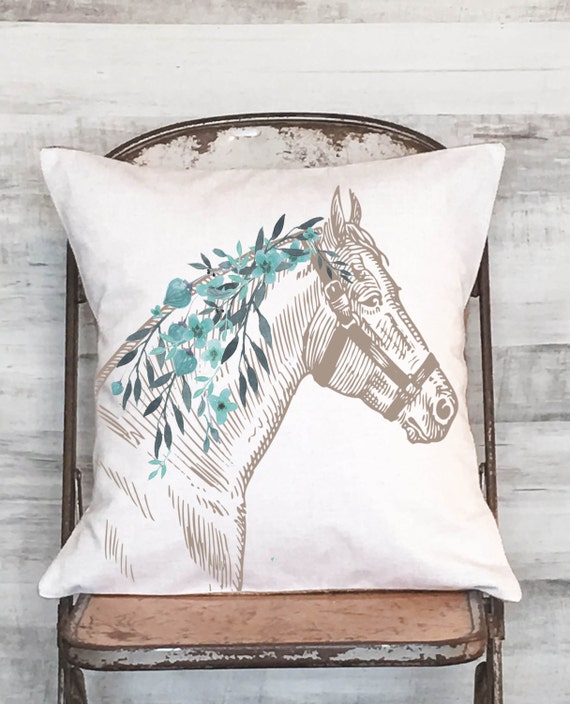 Pillow Cover horse pillow Farmhouse Decor Pillow Equestrian Pillow Cover horse pillow Farmhouse Decor Pillow Equestrian
