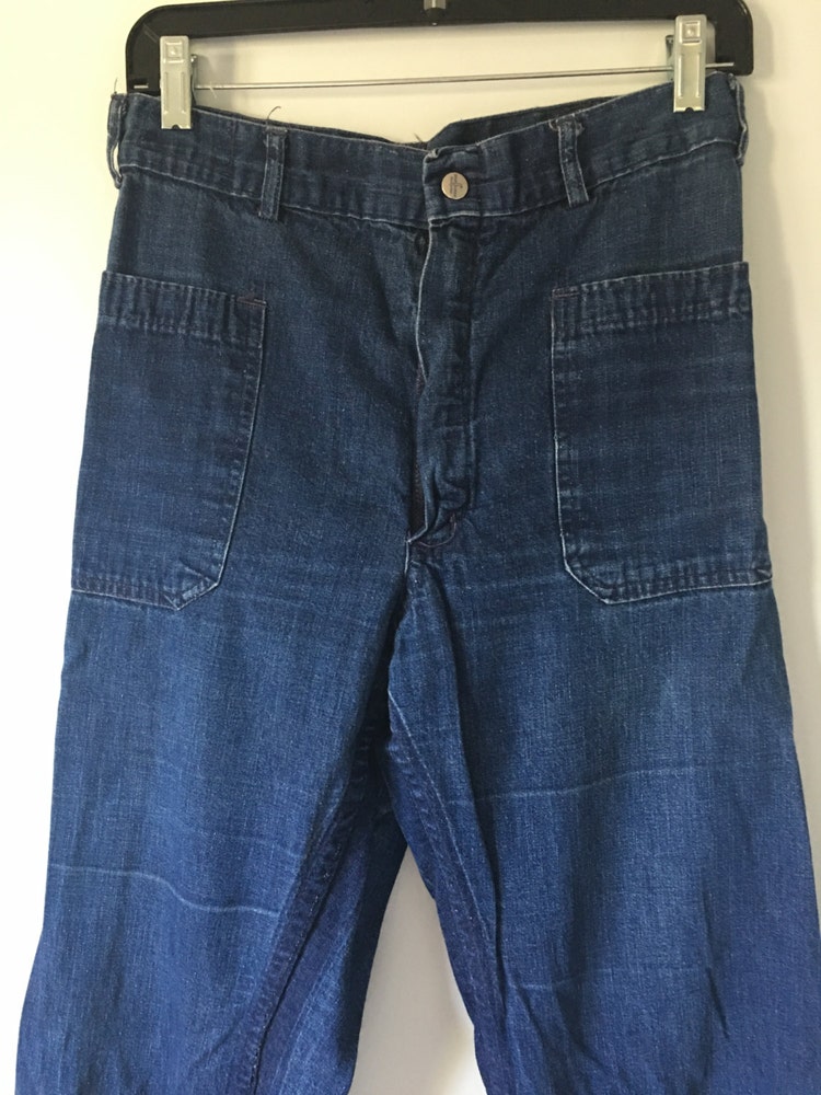 Rare Vintage 70s Seafarer Dungaree Jeans by ELVintageBoutique