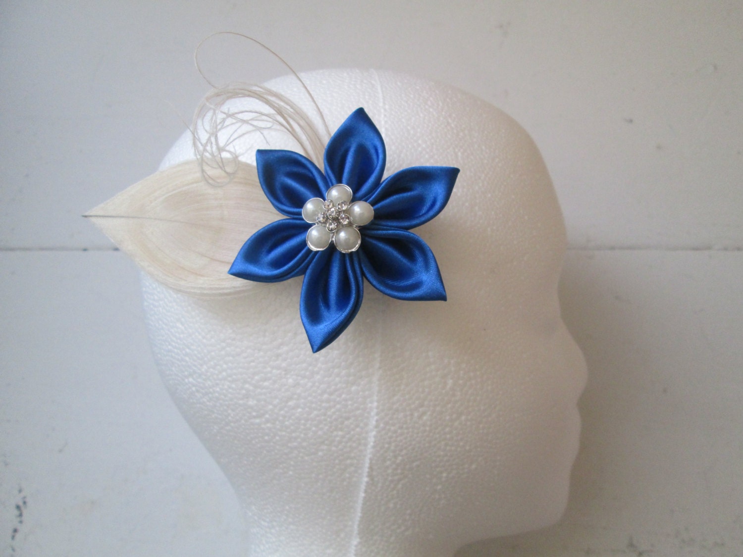 Blue Bridal Hair Clip - wide 1