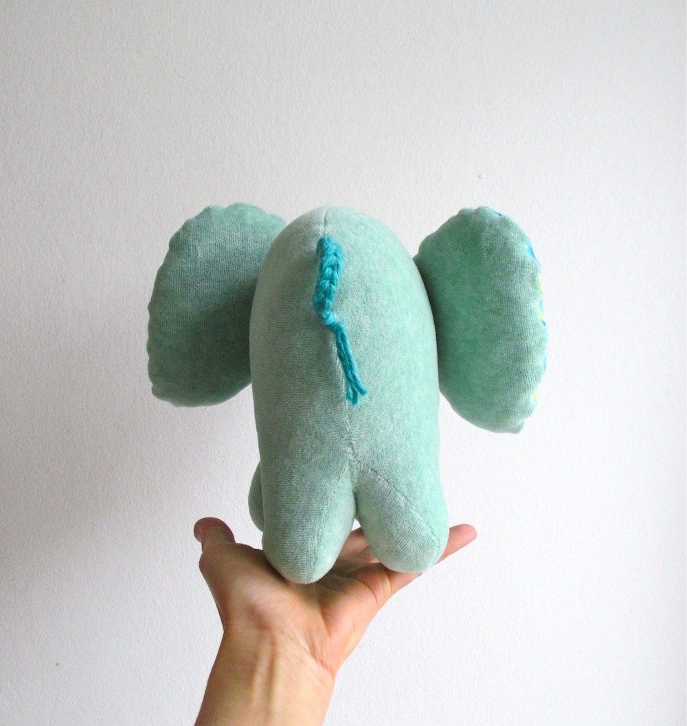 green elephant soft toy