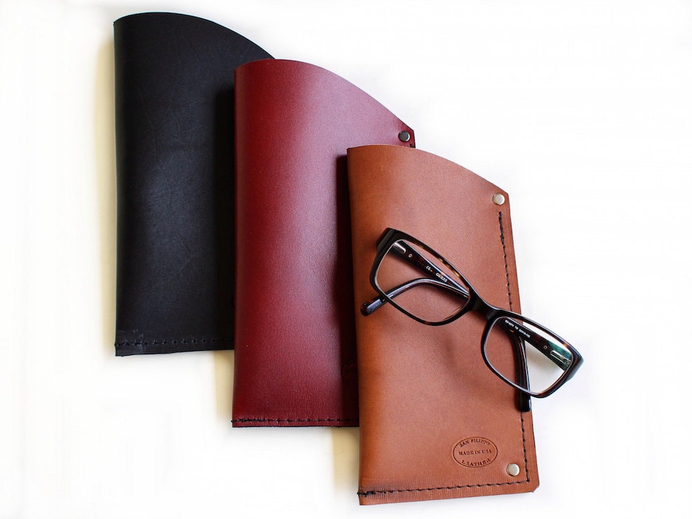 Leather Eyeglasses Case Mens Or Womens Leather Glasses Case