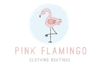 Diseño de logotipo, Flamingo Logo Logo pintado, Pastel Logo, Logo de los niños, tienda insignia, logotipo de empresa, logo de moda, fotografía Logo