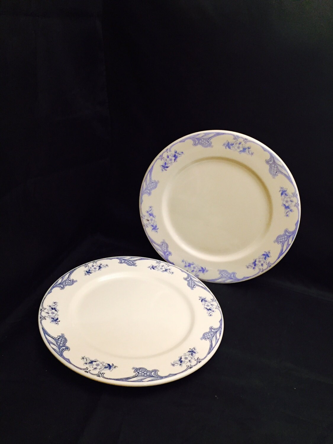 Shenango China Restaurant Ware Dinner Plates Blue by missenpieces