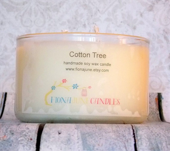 Cotton Tree Scented Soy Candle Double Wick Soy Jar Candle