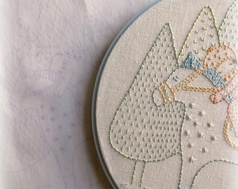 winter dream embroidery sampler