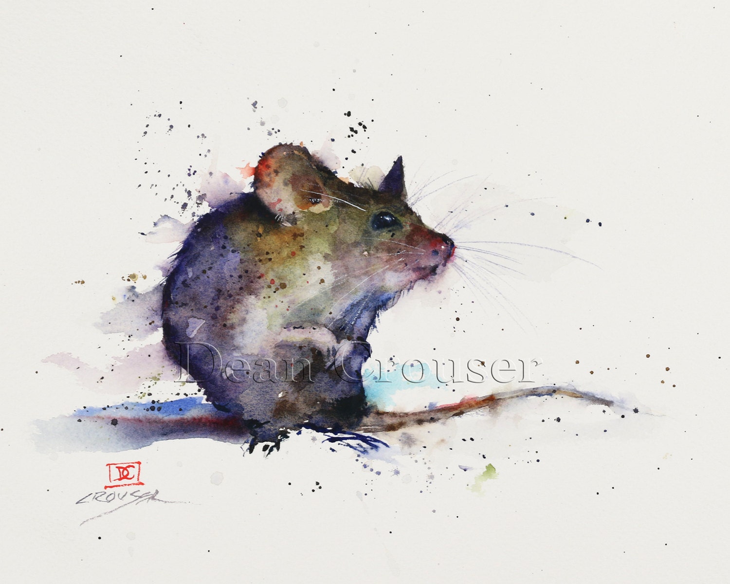 MOUSE Original Watercolor Painting by Dean Crouser
