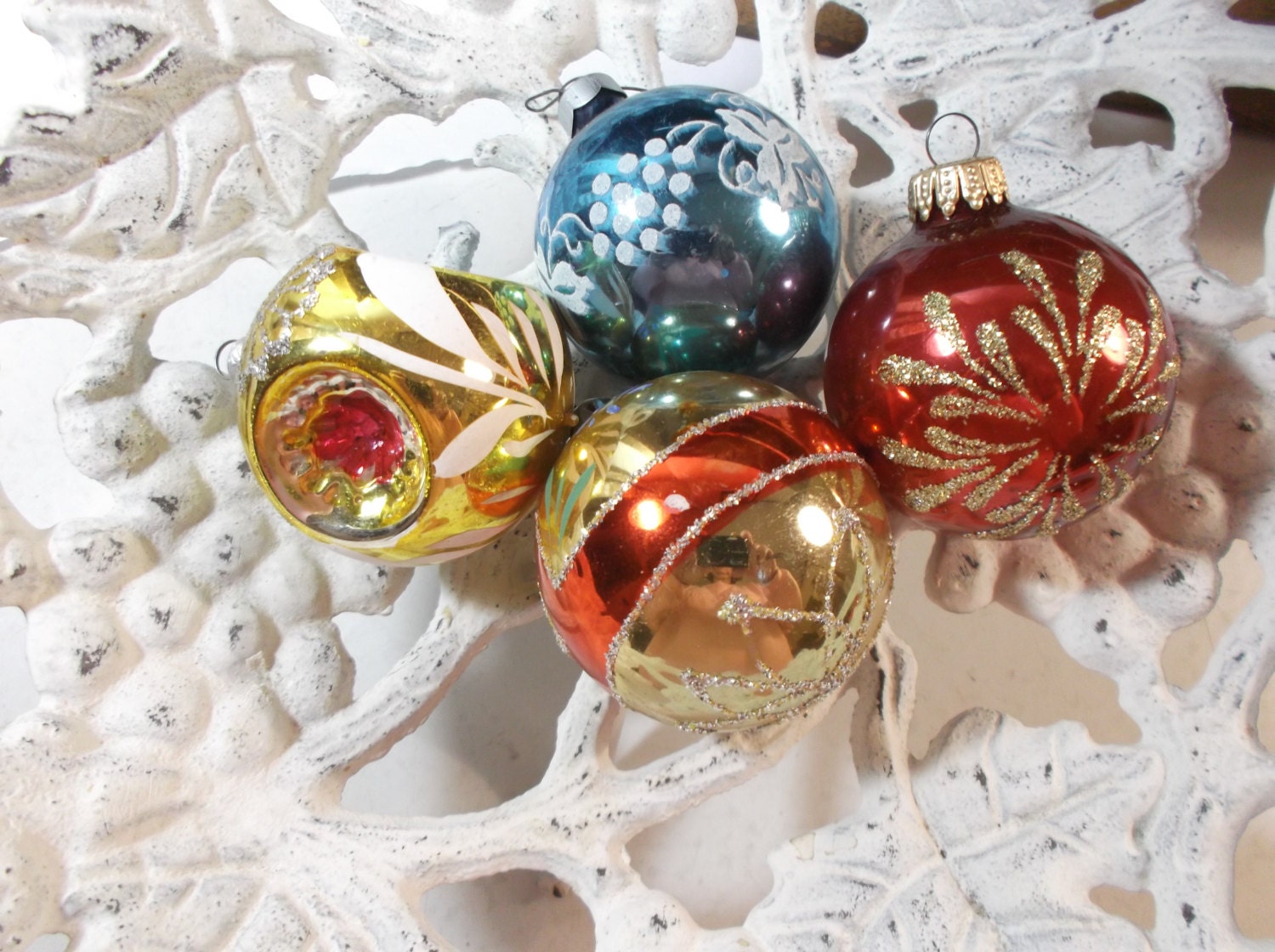 christmas ornaments 1950s 1970s lot of 4 vintage christmas christmas ornaments 1950s 1970s lot of 4 vintage christmas