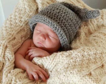 Baby Boy Hat - Newborn Boy Knot Hat - Knotted Baby Hat - Hipster Boy Hat - Baby Shower Gift - by JojosBootique