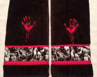 Zombie Bathroom Hand Towel Set