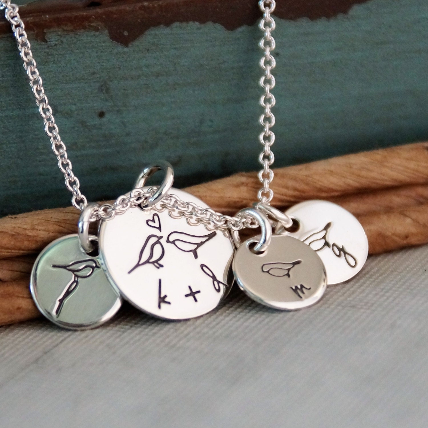 Mommy Necklace / Hand Stamped Personalized Sterling Silver