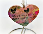 Heart Ornament, Wood Heart, Mixed Media Heart, Heart Gift Idea, Valentine Gift, Decoupaged Heart, Hanging Ornament, Heart Decoration Heart Ornament, Wood Heart, Mixed Media Heart, Heart Gift Idea, Valentine Gift, Decoupaged Heart, Hanging Ornament, Heart Decoration