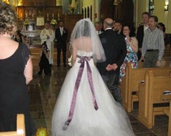 Elbow length, single layer wedding bridal veil, White, Ivory, diamond white,