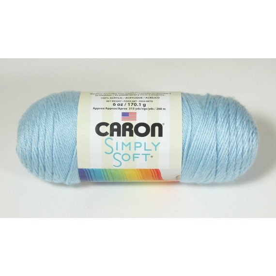 Caron Simply Soft Yarn Soft Blue 6oz