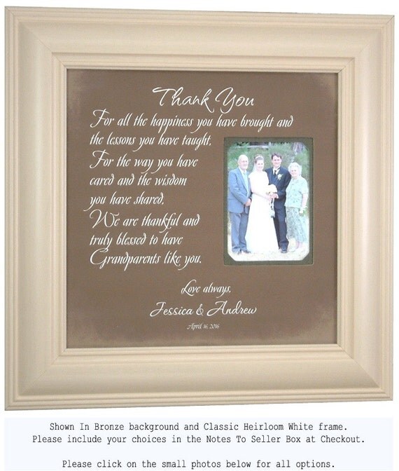 Grandparents Wedding Thank You Gift by PhotoFrameOriginals on Etsy