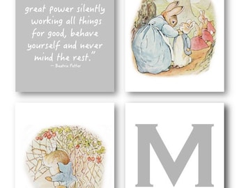 Peter Rabbit Nursery Decor // Baby Nursery Art Prints // Peter Rabbit Nursery Art // Beatrix Potter Art // Peter Rabbit Art PRINTS ONLY