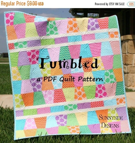 Cute Quilt Pattern Tumbled Charm Pack Baby By Sunnysidefabrics