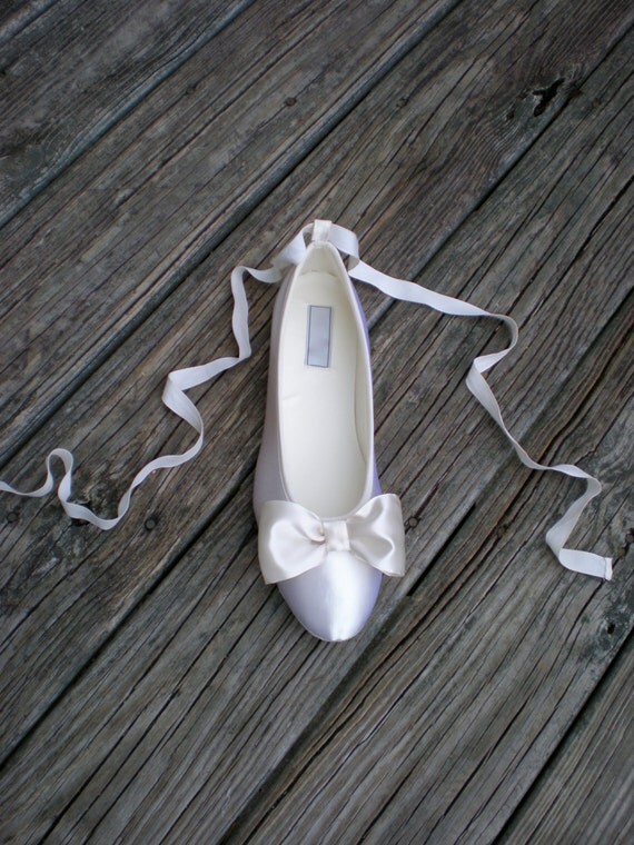 tan flats with bow