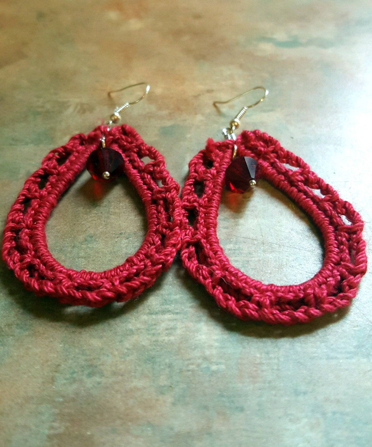 Lovely Crochet Hoop Earrings