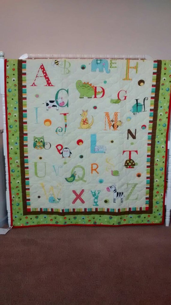 ABCs Baby QuiltColorful Alphabet Quilt