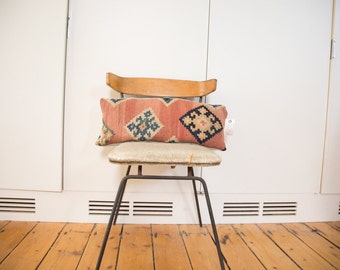 Skinny Lumbar Antique Kilim Pillow