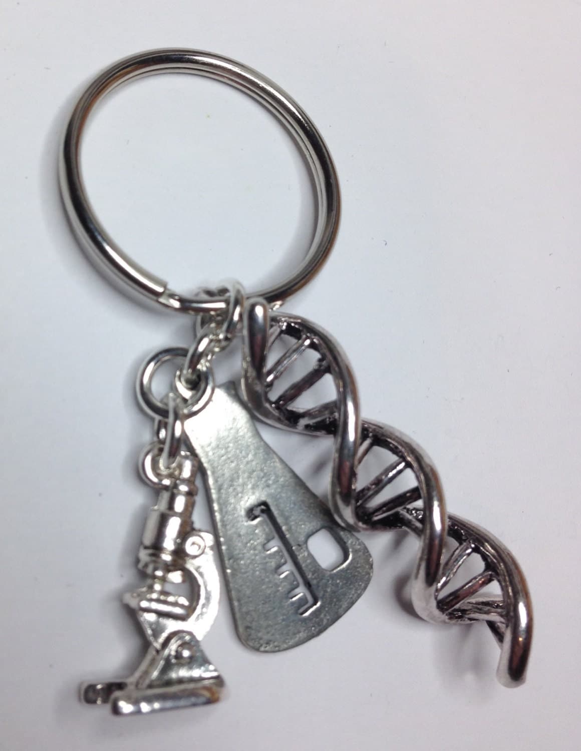 Geekery Science Keychain DNA Biochemistry Beaker