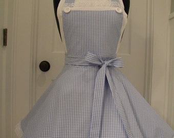 Womens Apron-Dorothy Costume Flounce Apron