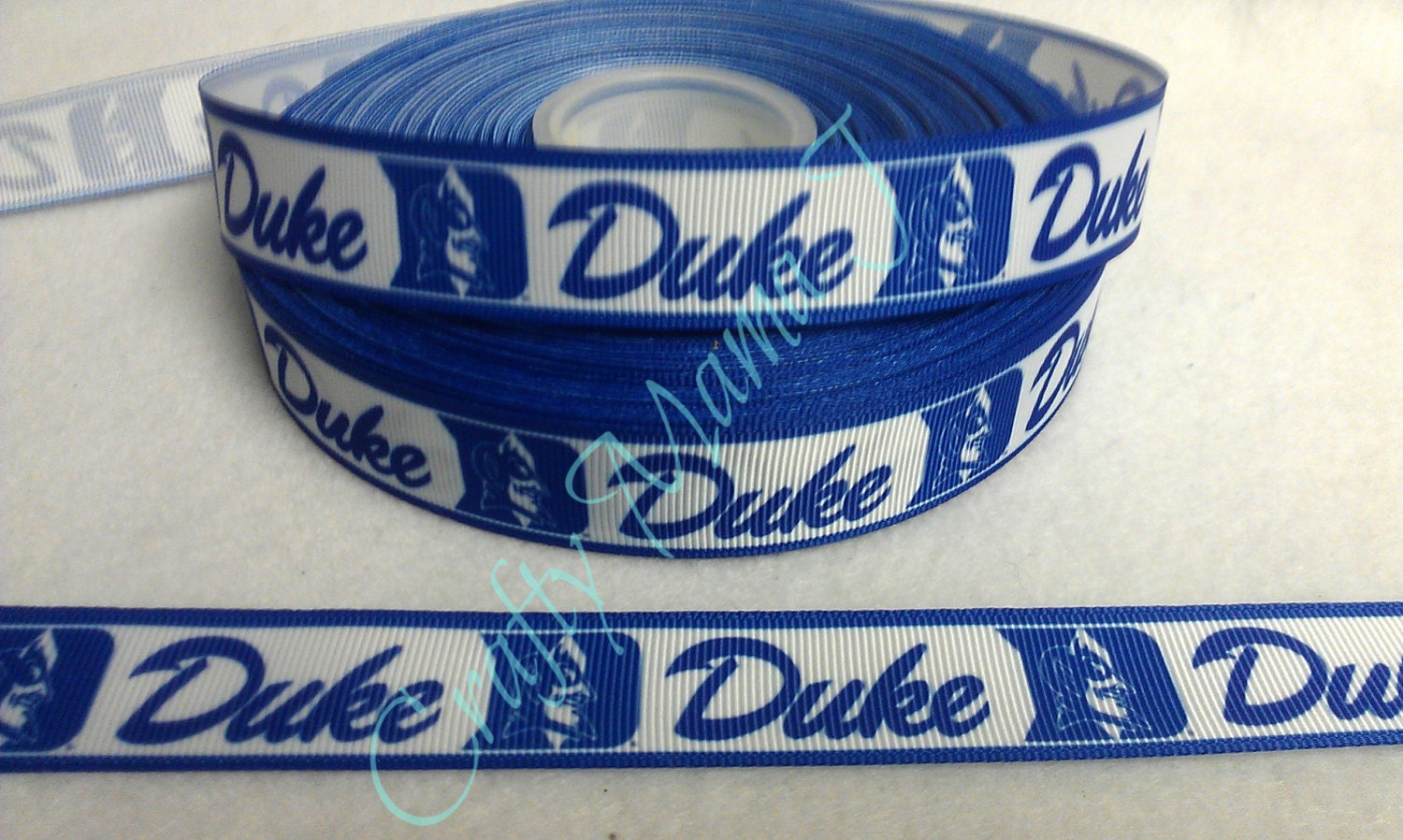 LAST CUT of Duke Blue Devils 7/8 Grosgrain Ribbon 10