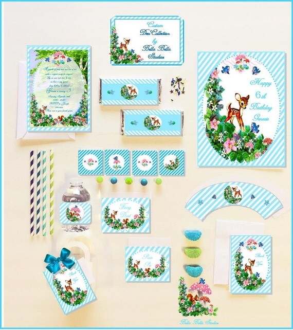 DEER PARTY COLLECTION ~ Personalized Printable Download Il_570xn