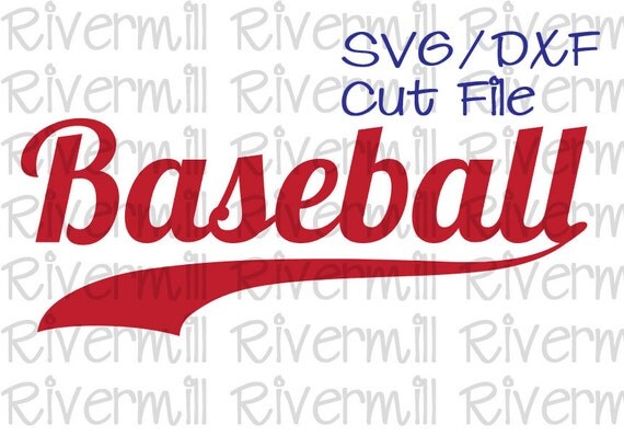 Download SVG DXF Baseball With Swash Word Cut File