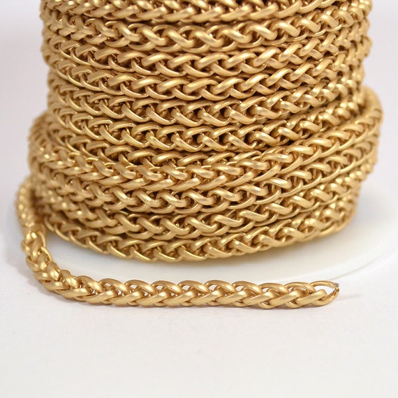 4mm Wheat Chain Matte Gold CH121 Choose Your Length