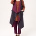 Loose fitting large size Sleeveless coat women Asymmetric Dark gray vest