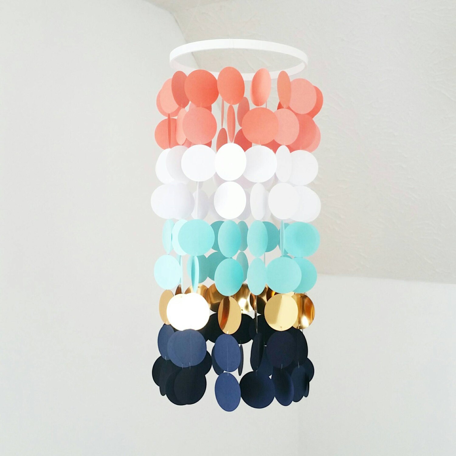 Coral nursery mobile navy nursery mobile coral by katemaedesigns
