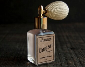 Damsel Bouquet - Rose Perfume - Old Fashioned Sweet Rose Vanilla- Atomizer Bottle -1 oz