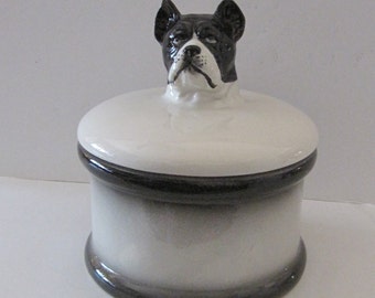 Boston Terrier Cookie Jar/Treat/Urn.