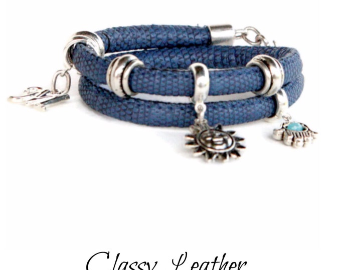 Wrap bracelet,nappa leather wrap,nappa bracelet,charm wrap,charm bracelet,Boho Bracelet Boho Wrap Bracelet,Personalized, Multi Wrap