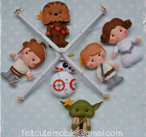 Baby filz mobile star wars mobile kinderzimmer dekor