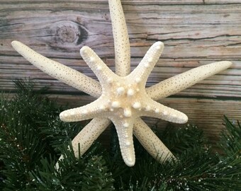 Starfish Tree Topper, Christmas Tree Topper, Double Starfish Tree Topper, Coastal Christmas, Sea Star Tree Topper, Coastal Tree Topper