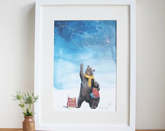 Ursa Major + Ursa Minor Print