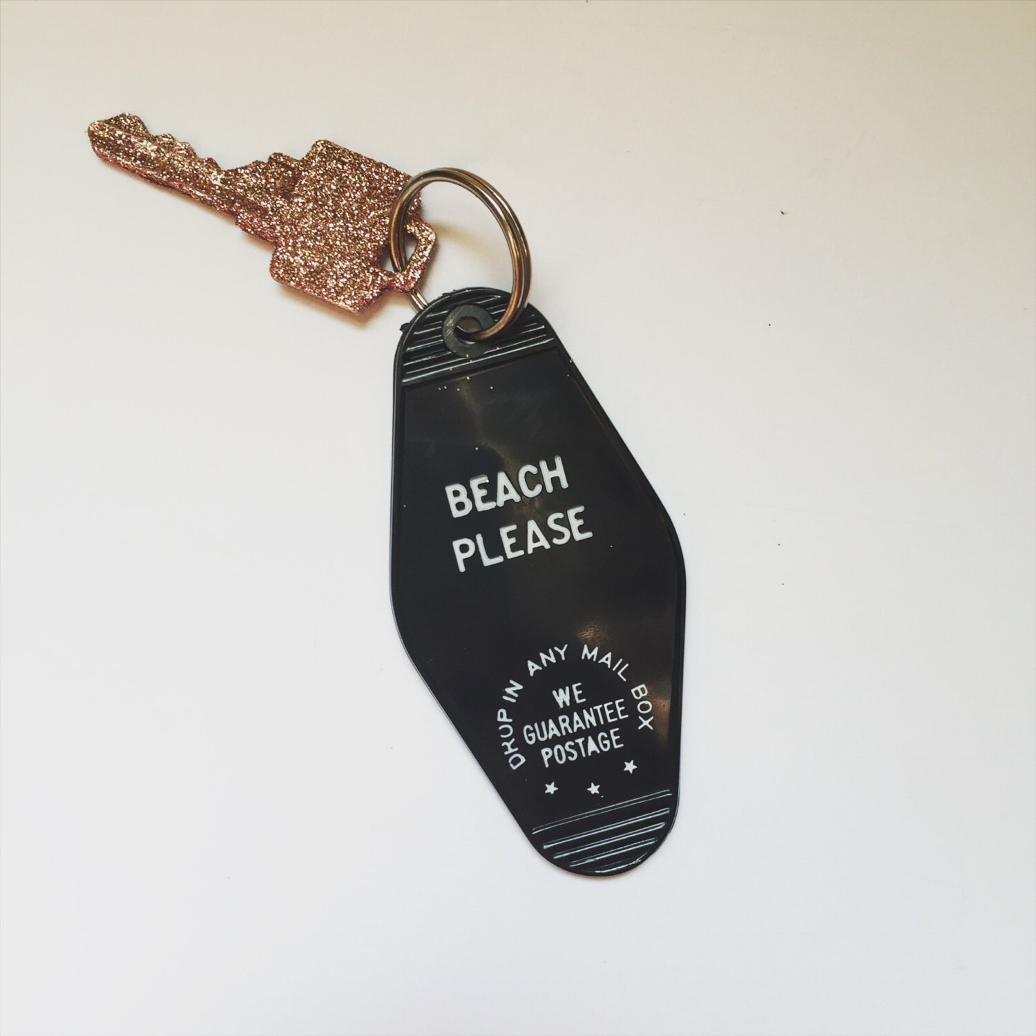 Beach Please Vintage Old School Hotel Motel Key Tags Key